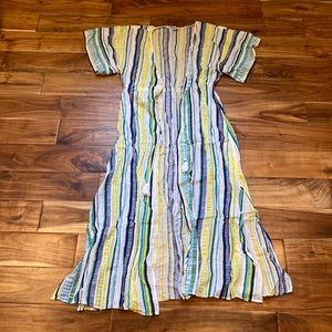 Loft Beach Shimmer Stripe Maxi Coverup - Meduim